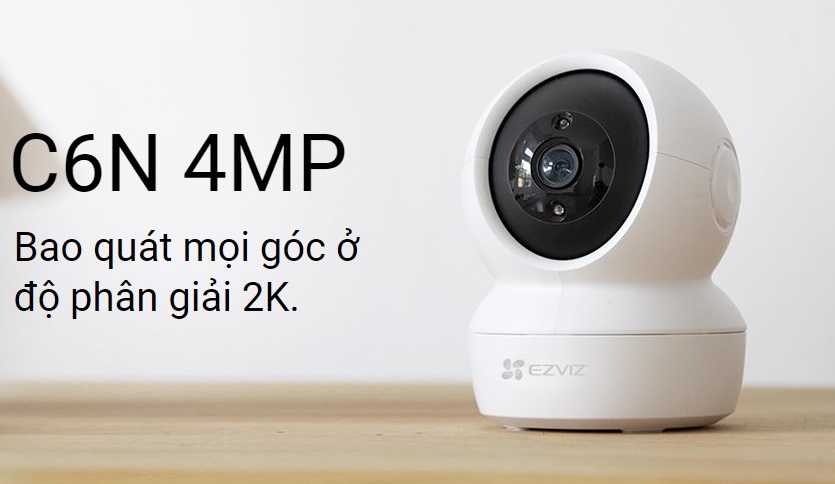 Camera wifi không dây Ezviz C6N 4MP 2K xoay 360 độ